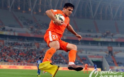 Aloisio marca pelo quinto jogo seguido e Shandong empata no Chinês