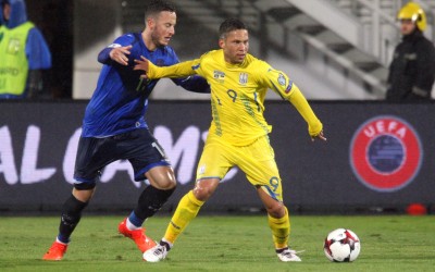 Marlos estreia pela Ucrânia com vitória sobre Kosovo e vê chances de ir à Copa aumentarem