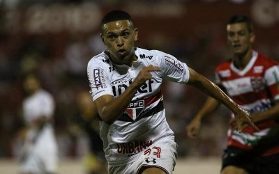 Único são-paulino a jogar todas as partidas em 2018, Marcos Guilherme volta ao palco onde já balançou as redes e fala sobre o duelo com o Palmeiras