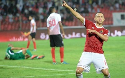 Marcos Guilherme comemora primeiro gol pelo Al Wehda ao estilo Usain Bolt em vitória no Campeonato Saudita