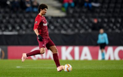 Autor de bela assistência em goleada do Salzburg, André Ramalho comemora 100% de aproveitamento na Liga Europa, classificação encaminhada e invencibilidade na temporada