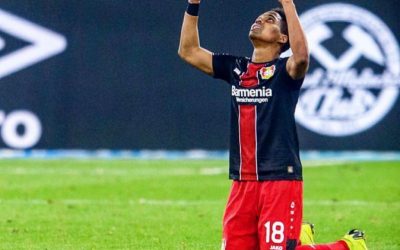 Wendell comemora participação decisiva em vitória do Bayer Leverkusen na Bundesliga