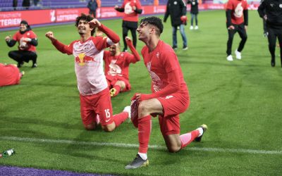 Duas taças em uma semana! Quatro dias após título da Copa, André Ramalho vibra com assistência para gol da conquista de mais um Campeonato Austríaco pelo Red Bull Salzburg