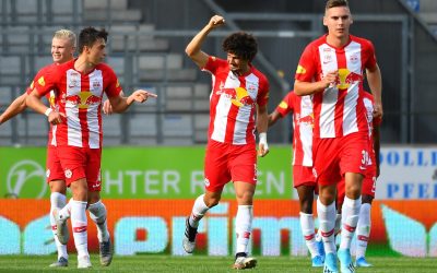 André Ramalho comemora gol e 100% de aproveitamento do Red Bull Salzburg na temporada