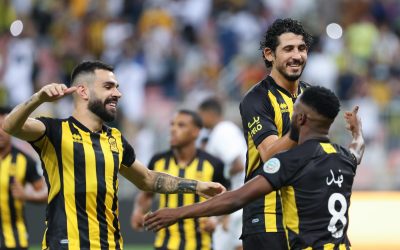 Bruno Henrique comemora assistência em cobrança de falta em vitória do Al Ittihad no Campeonato Saudita e projeta final da Copa Árabe dos Clubes Campeões