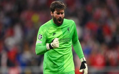 Alisson se destaca em vitória do Liverpool sobre o Atlético de Madrid e comemora 100% de aproveitamento do Liverpool na Champions