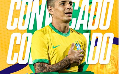 Guilherme Arana celebra nova convocação para amistosos preparatórios da Seleção Brasileira para a Copa do Mundo