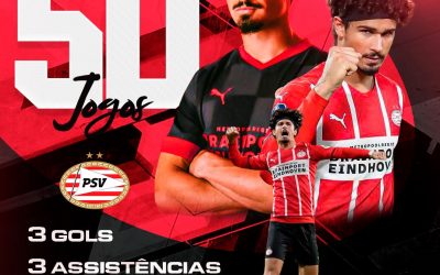 André Ramalho comemora marca de 50 jogos pelo PSV com goleada na Europa League: “Felicidade em dose dupla”