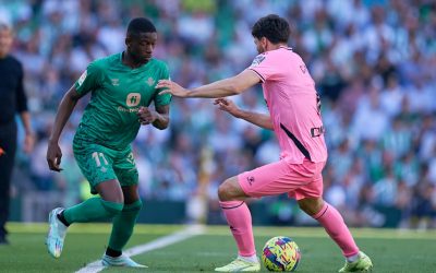 Luiz Henrique vibra com assistência para vitória do Betis e entrada do time na zona de classificação para a Liga Europa