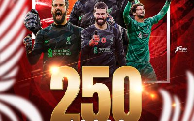 Goleiro com mais Clean Sheets na Premier League, Alisson alcança a marca de 250 jogos pelo líder Liverpool